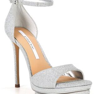 Gianni Bini Glitter Ankle Strap Platform Heels